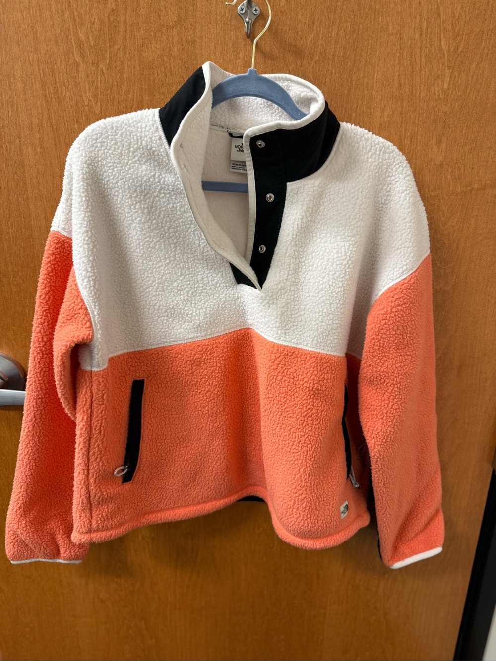 North Face quarter zip color block pullover